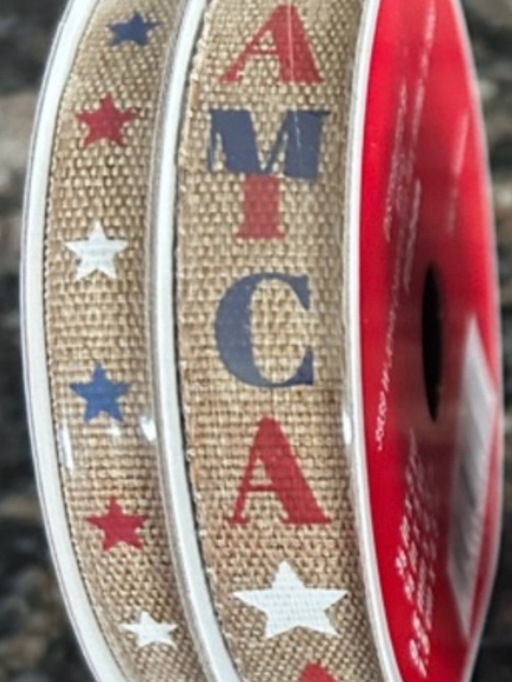 Patriotic America Ribbon Skinny Ribbon Bolt Adorable Stars Final Sale
